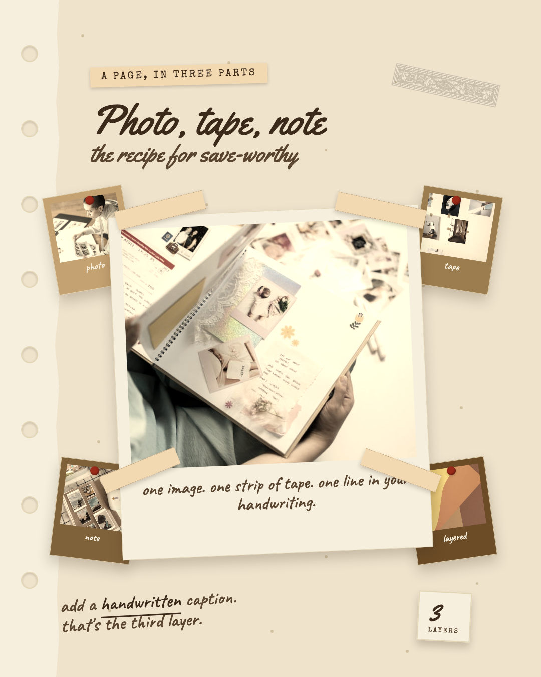 Vintage Scrapbook Beige