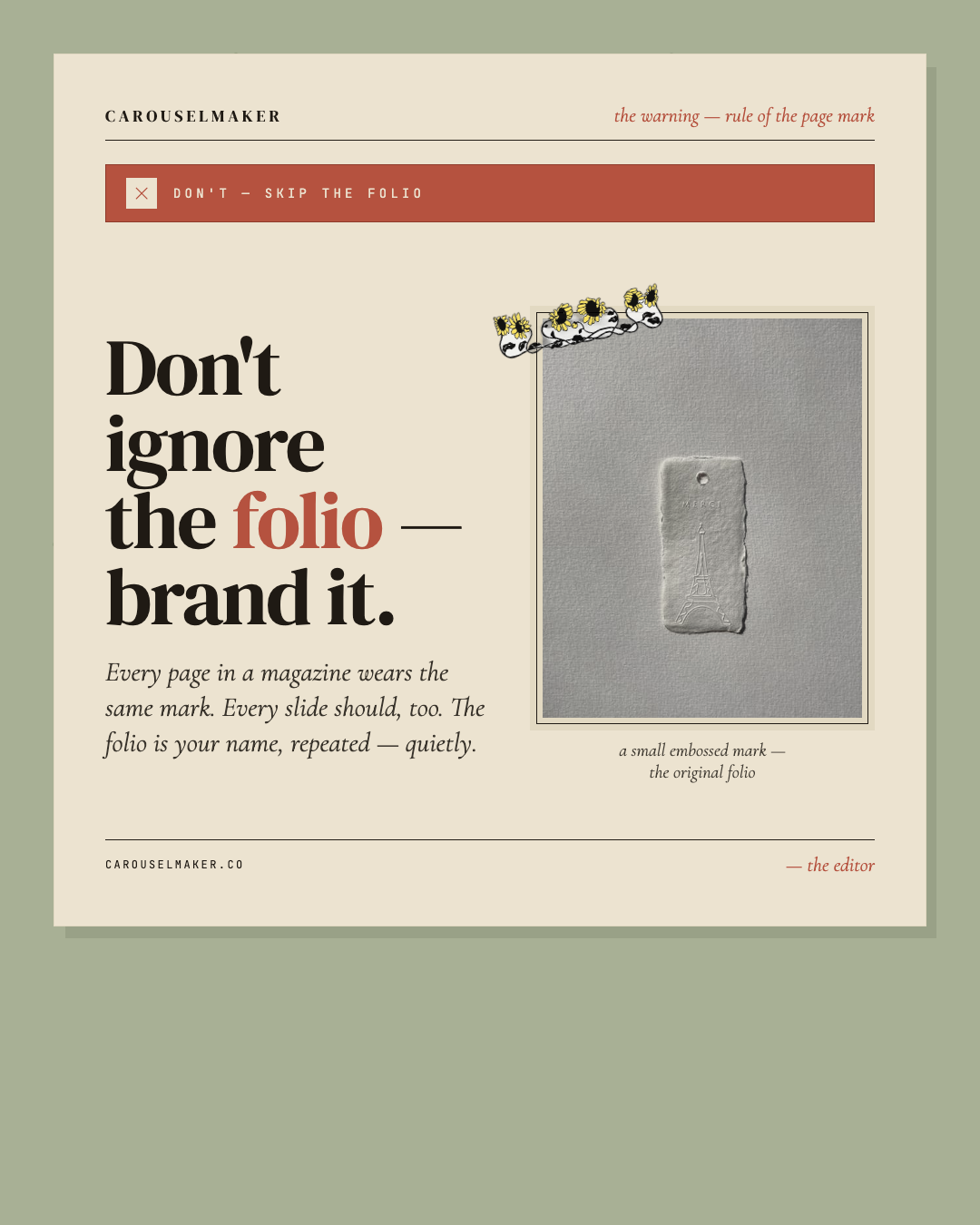 Vintage Heirloom — Print Rules preview